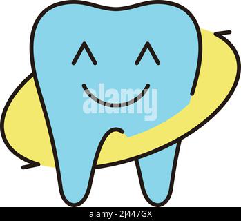 Tooth emoji icons, illustration vector. Stock Vector