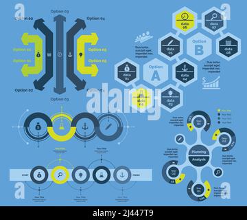 Business solutions chart. Business data. Creative concept for infographic, various business templates, presentation, marketing, annual report. Can be Stock Vector