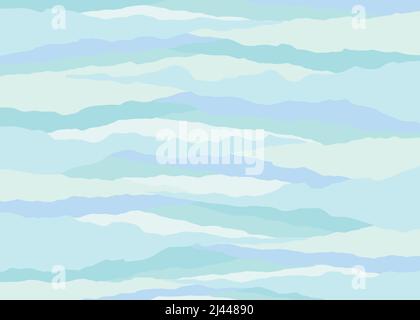 Abstract blue landscape background. Geometric template with wavy shape. Vector illustration background. Stock Vector