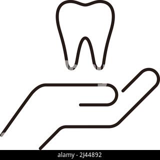 Tooth icon, take care of your teeth, Dental concept. Stock Vector