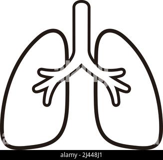 Human organ lungs flat icon, vector illustration Stock Vector
