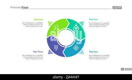 Circle infographics slide template. Business data. Graph, diagram, design. Creative concept for infographic, presentation, report. Can be used for top Stock Vector