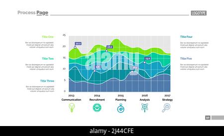 Statistical data slide template. Business data. Graph, diagram, design. Creative concept for infographic, report. Can be used for topics like analysis Stock Vector