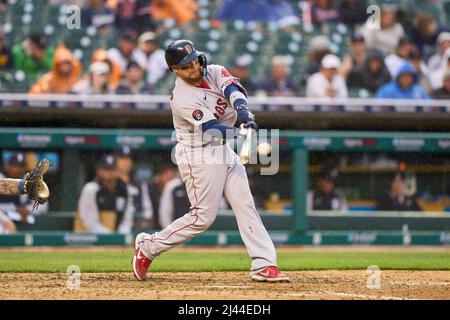 April 11 2022: Detroit catcher Tucker Barnhart (15) in action during the  game with Los Angeles Dodgers and Colorado Rockies held at Coors Field in  Denver Co. David Seelig/Cal Sport Medi(Credit Image Stock Photo - Alamy