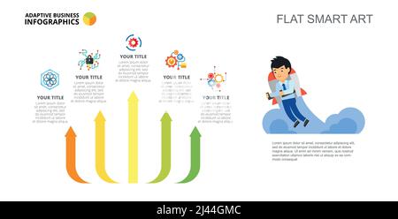 Arrow diagram. Option chart, graph, layout. Creative concept for infographics, presentation, project. Can be used for topics like electronics, enginee Stock Vector