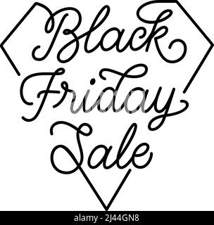 Black Friday Sale lettering. Handwritten text, calligraphy. For posters, banners, leaflets and brochures. Stock Vector