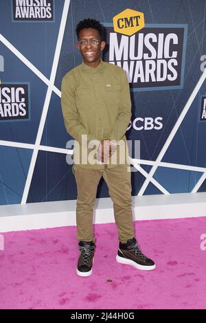 Nashville, USA. 11th Apr, 2022. BRELAND attends the 2022 CMT Music Awards at Nashville Municipal Auditorium on April 11, 2022 in Nashville, Tennessee. Photo: Ed/imageSPACE/Sipa USA Credit: Sipa USA/Alamy Live News Stock Photo