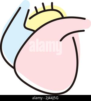 human heart flat icon, vector illustration Stock Vector