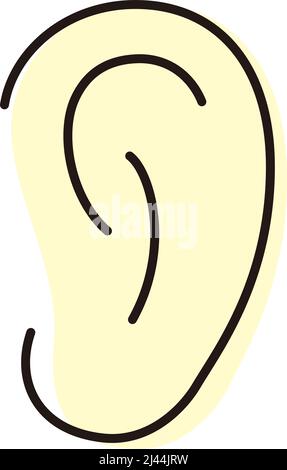 Human ear icon, vector illustration Stock Vector