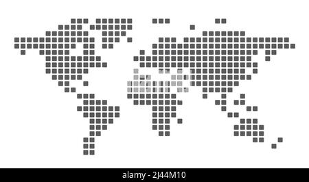 Map of the world with pattern of mosaic dots. Seamless Stock Vector