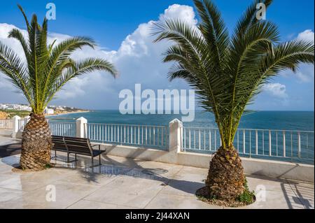 Viewpoint on the Dr Frutuoso da Silva Promenade, Albufeira, Algarve, Portugal, Europe Stock Photo