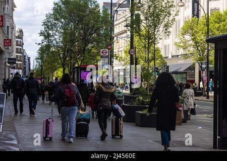 Around London West End including Bond Street Stock Photo