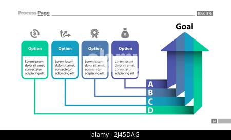 Four Arrow Diagram Slide Template Stock Vector Image & Art - Alamy