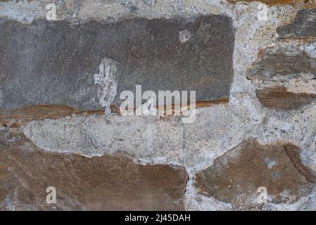 Stone masonry wall texture backgound. close up Stock Photo