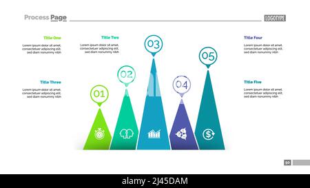 Five Bars Chart Slide Template Stock Vector Image & Art - Alamy