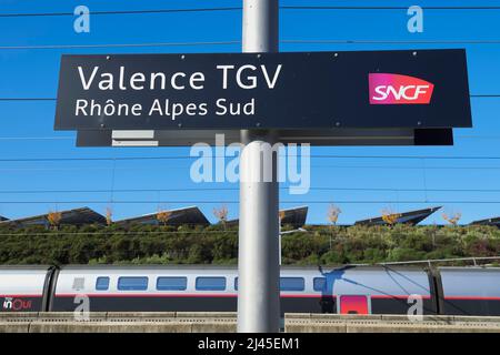 Valence (south-eastern France): the 'TGV' (high speed train) station Stock Photo