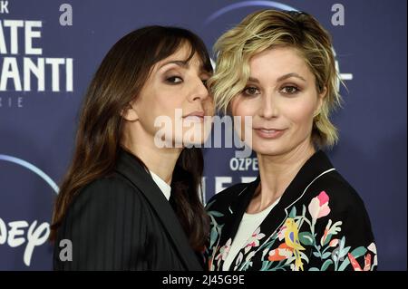 Italian actresses Anna Ferzetti (in total look Valentino) and Ambra ...