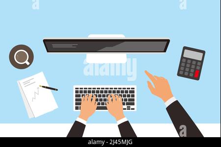 Leader pointed out the problem, team work Stock Vector