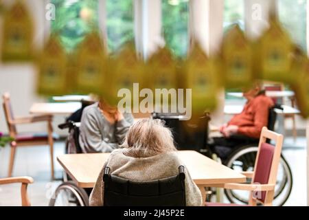 Nursing home in Saint-Crespin (northern France) Stock Photo