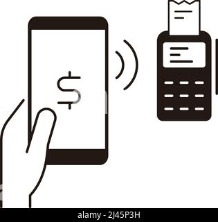 Contactless wireless payment method icon Stock Vector