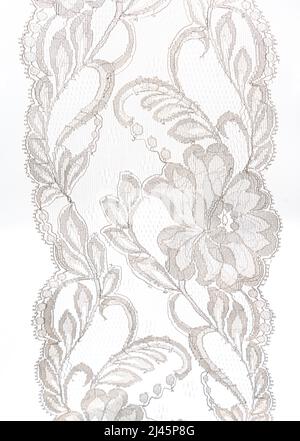 Vertical seamless lace on a white background. Stock Photo