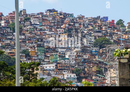 Rocinha favela in Rio de Janeiro, Brazil. Stock Photo