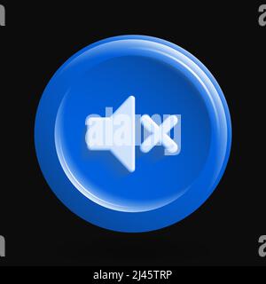 Sound Off Blue Isolated Icon. Vector illustration Stock Vector