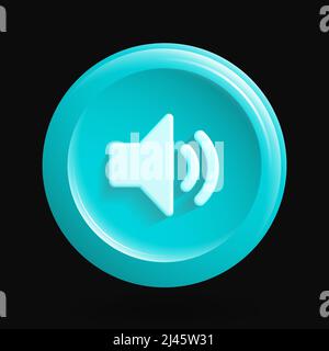 Sound On Isolated Round Icon. Vector illustration Stock Vector
