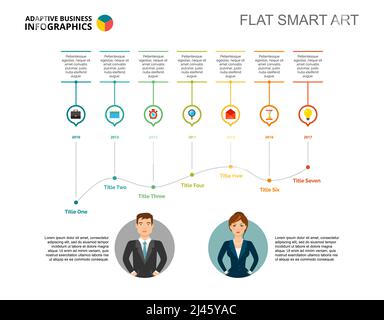 Point to Point Line Graph Chart Infographic Vector Illustration Stock ...