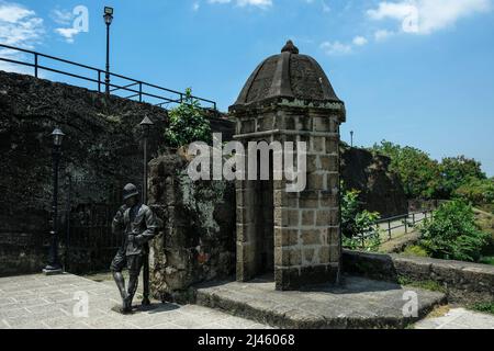 Fort Santiago in Intramuros, Manila, Philippines. The defense fortress is located in Intramuros, the walled city of Manila. Stock Photo