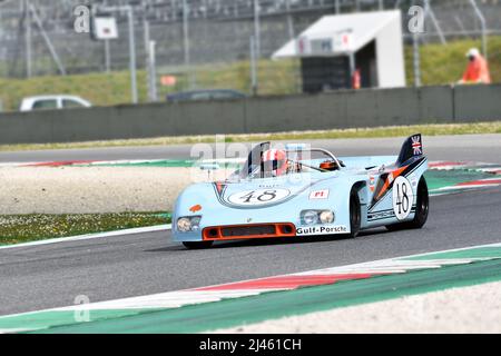 Scarperia, 3 April 2022: Porsche 908-03 year 1970 ex B. Redman - J. Siffert in action during Mugello Classic 2022 at Mugello Circuit in Italy. Stock Photo