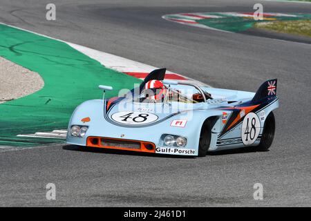 Scarperia, 3 April 2022: Porsche 908-03 year 1970 ex B. Redman - J. Siffert in action during Mugello Classic 2022 at Mugello Circuit in Italy. Stock Photo