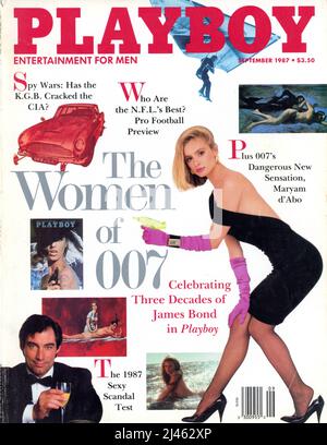 Vintage September 1987 'Playboy' Magazine Cover, USA Stock Photo
