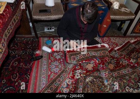 Carpet and model Stock Photo