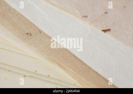 close up of many craft papers  Stock Photo