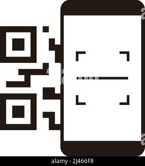 Smartphone scan the QR code Stock Vector