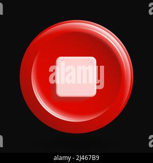Red Stop or Pause Icon. Vector illustration Stock Vector