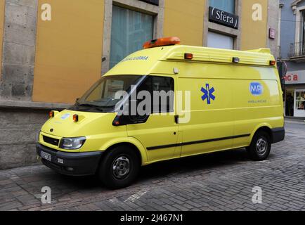 An Emergency Ambulance, Santa Cruz de Tenerife, Canary Islands Stock Photo