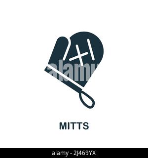 Mitts icon. Simple element from kitchen collection. Creative Mitts icon for web design, templates, infographics and more Stock Vector