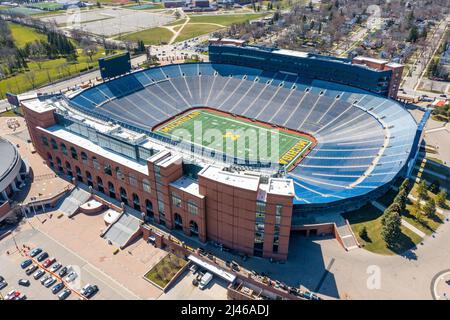 Michigan Stadium, University of Michigan, home of the Wolverines NCAA College Football stadium, Ann Arbor, MI, USA Stock Photo