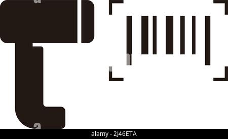 Bar code canner line icon Stock Vector