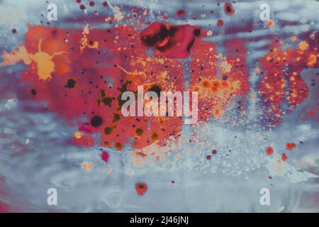 Abstract blue background black splash Stock Photo