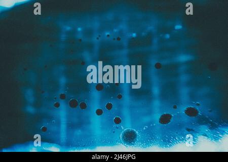 Abstract blue background black splash Stock Photo