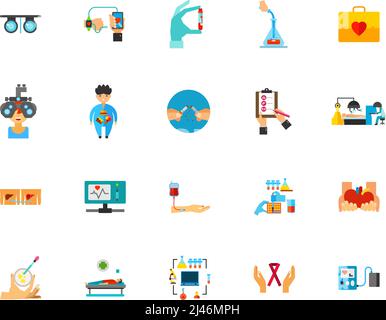 Health care icon set. Can be used for topics like medicine, illness, diagnostics, hospital Stock Vector