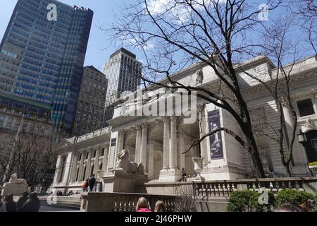 New York Public Library, the Stephen A. Schwarzman Building, 5th Avenue New York, USA Stock Photo