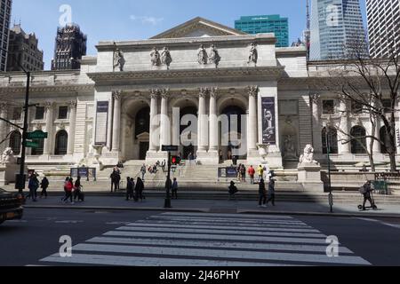 New York Public Library, the Stephen A. Schwarzman Building, 5th Avenue New York, USA Stock Photo