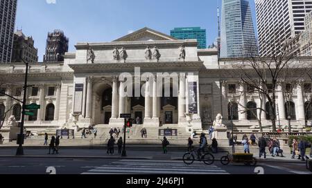 New York Public Library, the Stephen A. Schwarzman Building, 5th Avenue New York, USA Stock Photo