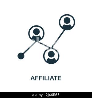 Affiliate flat icon. Colored element sign from marketing collection. Flat Affiliate icon sign for web design, infographics and more. Stock Vector