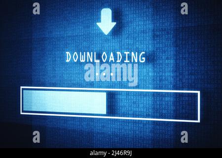Good news... Halfway there. Shot of an internet file download in progress - ALL design on this image is created from scratch by Yuri Arcurs team of Stock Photo
