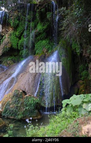 The Nicho waterfalls in the Cuban tropical forest Stock Photo